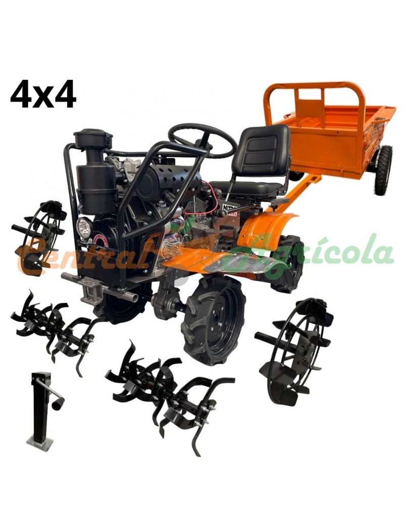 motocultivador tractor 4x4