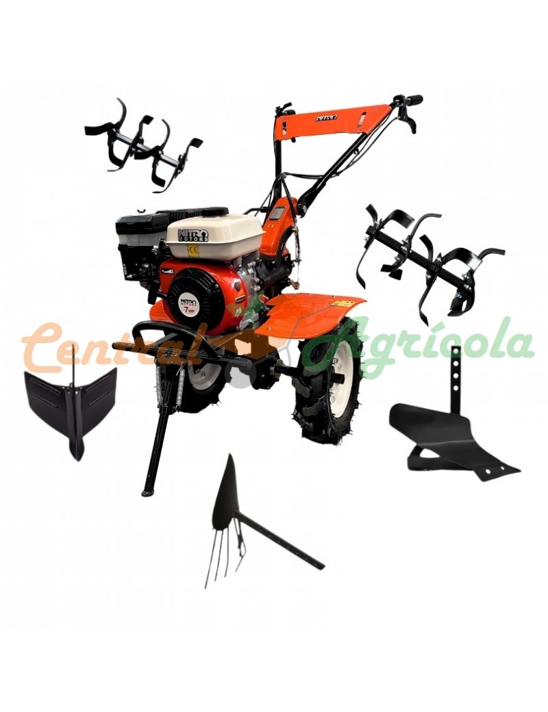 Motocultivador 7hp con accesorios
