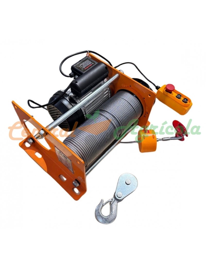 Winche Tecle 1000 kg piola acero 100 mts G-Force con Polea