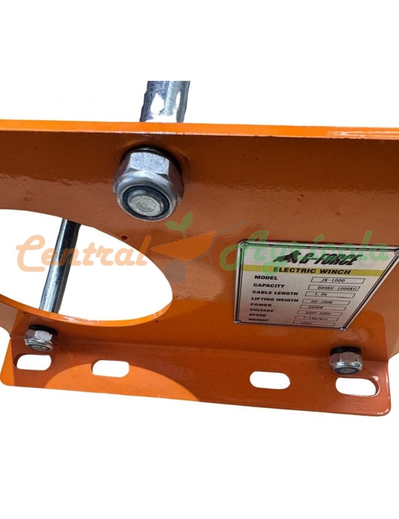 Winche Tecle 1000 kg piola acero 100 mts G-Force con Polea