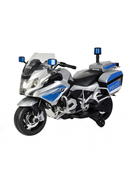 Motocicleta Eléctrica BMW Niño Policial Gris