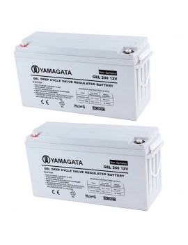 Pack x 2 Baterias Ciclo Profundo Yamagata 200AH 12V GEL Deep Cycle